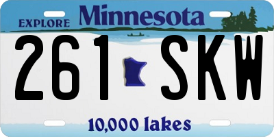 MN license plate 261SKW