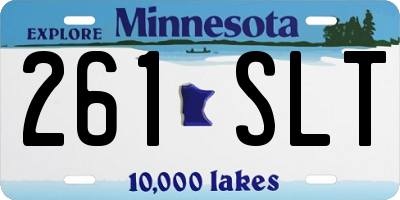 MN license plate 261SLT