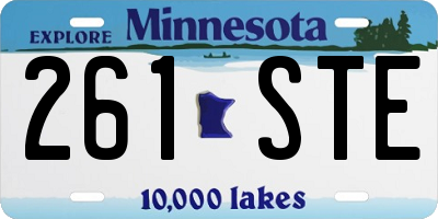 MN license plate 261STE