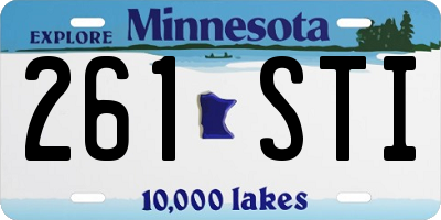 MN license plate 261STI