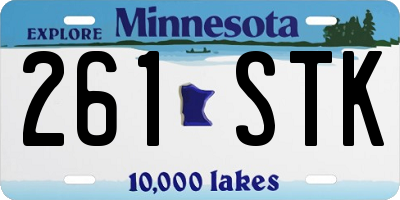 MN license plate 261STK