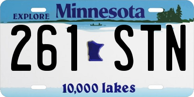 MN license plate 261STN
