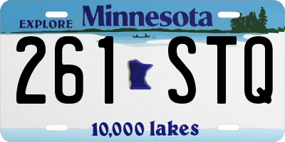 MN license plate 261STQ