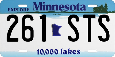 MN license plate 261STS