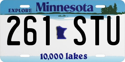 MN license plate 261STU