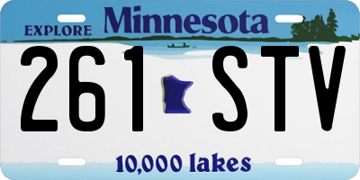 MN license plate 261STV