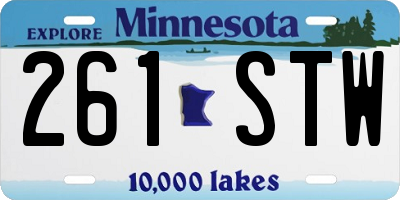 MN license plate 261STW
