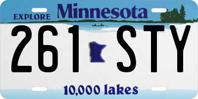 MN license plate 261STY