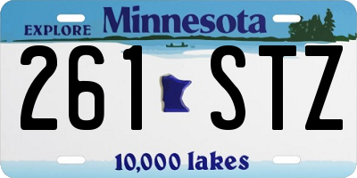 MN license plate 261STZ