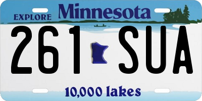 MN license plate 261SUA