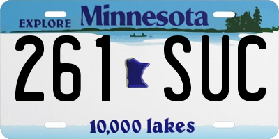 MN license plate 261SUC
