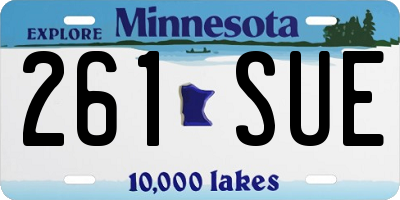 MN license plate 261SUE