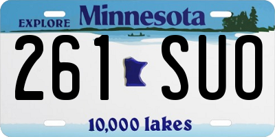 MN license plate 261SUO