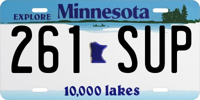 MN license plate 261SUP