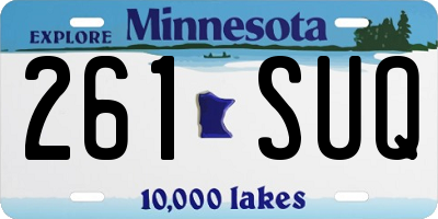 MN license plate 261SUQ