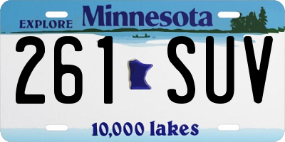 MN license plate 261SUV