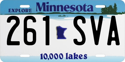 MN license plate 261SVA