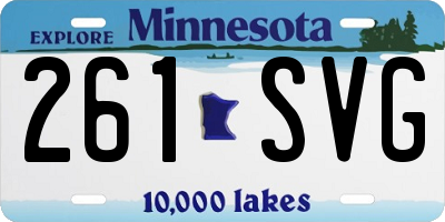 MN license plate 261SVG