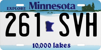 MN license plate 261SVH