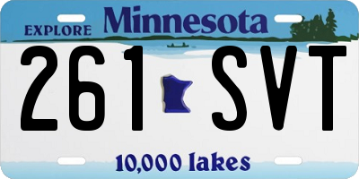 MN license plate 261SVT