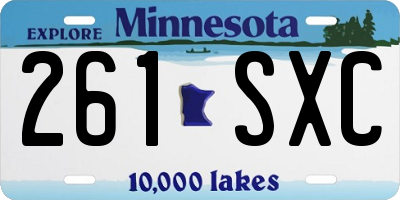 MN license plate 261SXC