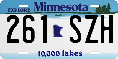 MN license plate 261SZH