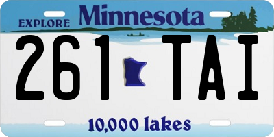 MN license plate 261TAI