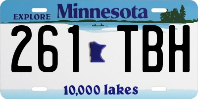 MN license plate 261TBH