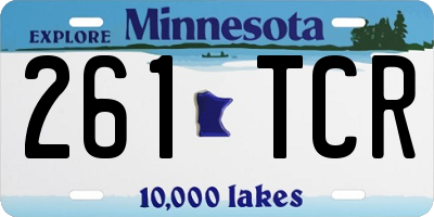 MN license plate 261TCR