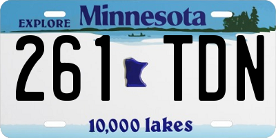 MN license plate 261TDN