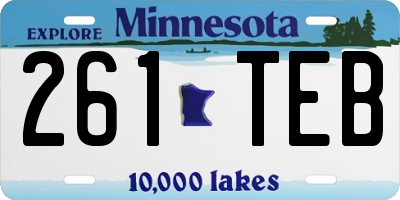 MN license plate 261TEB