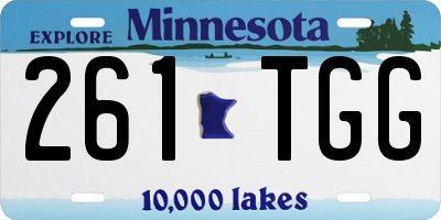 MN license plate 261TGG