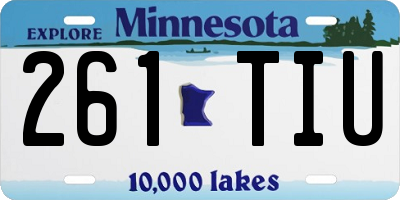 MN license plate 261TIU