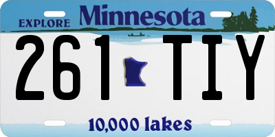 MN license plate 261TIY