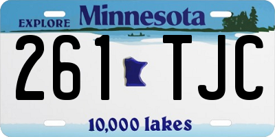 MN license plate 261TJC