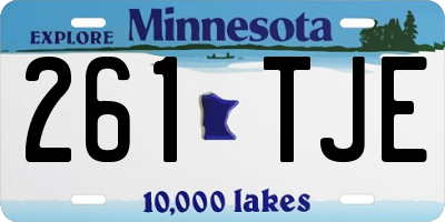 MN license plate 261TJE