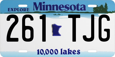 MN license plate 261TJG
