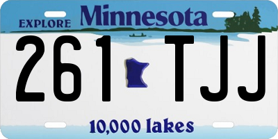 MN license plate 261TJJ