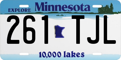 MN license plate 261TJL