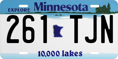 MN license plate 261TJN