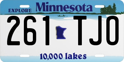 MN license plate 261TJO