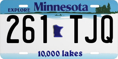 MN license plate 261TJQ