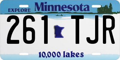 MN license plate 261TJR