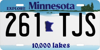 MN license plate 261TJS