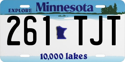 MN license plate 261TJT
