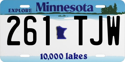MN license plate 261TJW