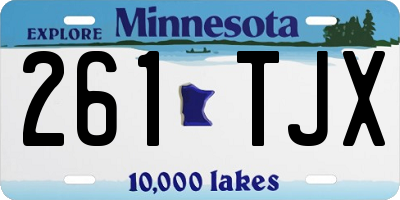 MN license plate 261TJX
