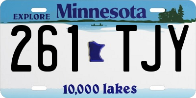 MN license plate 261TJY