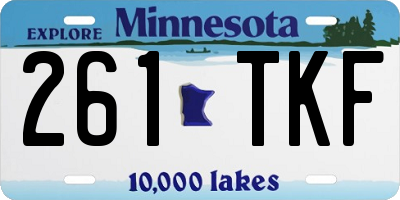 MN license plate 261TKF