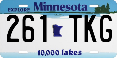 MN license plate 261TKG